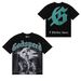 Double Sided Skull Basketball Player Graphic Short Sleeve T-shirt Men Loose Crew Neck Hip Hop Streetwear Black Cotton Casual Tee Top_desvips.com