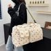 Corduroy Tote Large Capacity Carry On Travel Bag With Shoe Compartment Sports Fitness For Women Duffle Bags_desvips.com