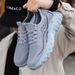 RenMou 2024 Spring New Flying Weaving For Men Trendy Casual Korean Edition Student Running Shoes Exclusive Supply_desvips.com