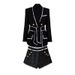 Women's Clothing tweed waist slimming foreign trade supply women's suit shorts suit in stock_desvips.com