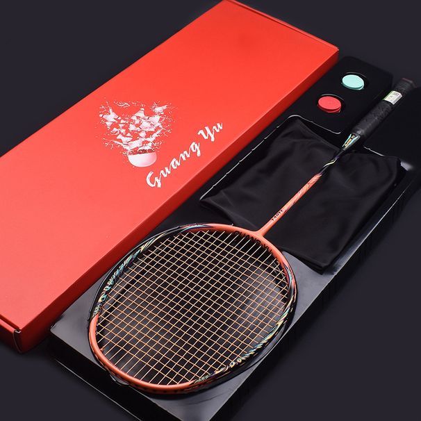 Lightweight High Tension Offensive Badminton Racket All Carbon 32 Lbs Home Training Sports Outdoor_desvips.com