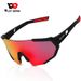 WEST BIKING 3 Lenses Polarized Sports Glasses Sunglasses UV400 Cycling Goggles_desvips.com