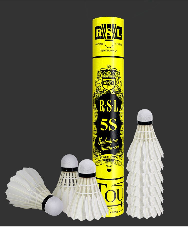 Yashilong RSL Upgraded Enhanced Badminton Asia 5S Stable Durable 77/76 Duck Feather Shuttlecock RSL5S_desvips.com