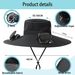 Hat With Fans Solar Power Wide Brim Sun Hat With 2 Solar Fan UPF 50+ Fishing Hat_desvips.com