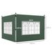 2er-Set Seitenteile Für Pavillon 3x3/3x4 M, Seitenwand Mit Fenster, Wasserdicht Grün_desvips.com