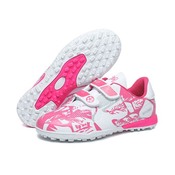 Women's Long TF Broken Spike Soccer For Children Boys And Training Elementary School Girls Kids Magic Tape Shoes_desvips.com