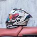 Motorcycle Helmet Flip Up Helmet With Dual Lens And Large Rear Wing, Racing Helmet For Men And Women, Winter Warmth_desvips.com