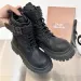 Buckled Platform Combat And Chubby High Heels Lace Ankle Womens Side Zippers PU Leather Short Boots 241007_desvips.com