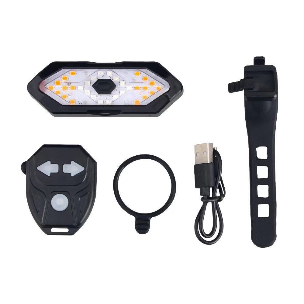 Bicycle Remote Steering Taillights Cross Border USB Charging With Horn Mountain Warning Night Riding Equipment Intelligent Taillights_desvips.com