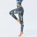 New Graffiti Print For Women High Waist Hip Lift Tight Leggings Casual Fitness Yoga Nine-point Pants_desvips.com