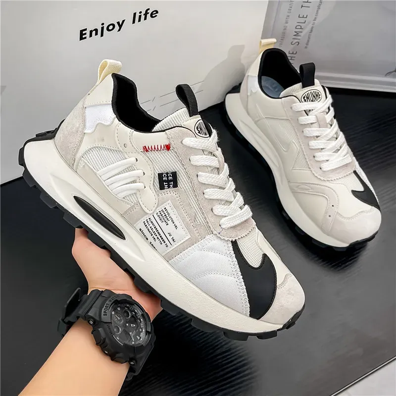 Free Shipping Hot Designer Casual New Shoe Men Khaki Black Blue Comfortable Breathable Wear-Resisting Outdoor Trainers_desvips.com