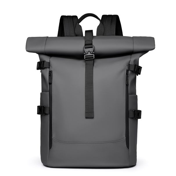New Shoulder Bag Men's Senior Sense Of Business Computer Outdoor Leisure Rolled Edge Travel Backpack Fashion Commuting_desvips.com
