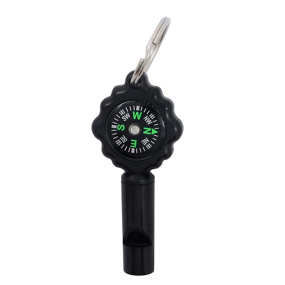 Multi-functional Compass Outdoor Survival Whistle Carabiner 2-in-1 Equipment For Hiking Camping Emergency Tool_desvips.com