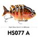 Bionic Plastic Hard 6-Section Multi-Section Fishing Lure 8cm 16g Perch Bass Universal Bait HS077_desvips.com