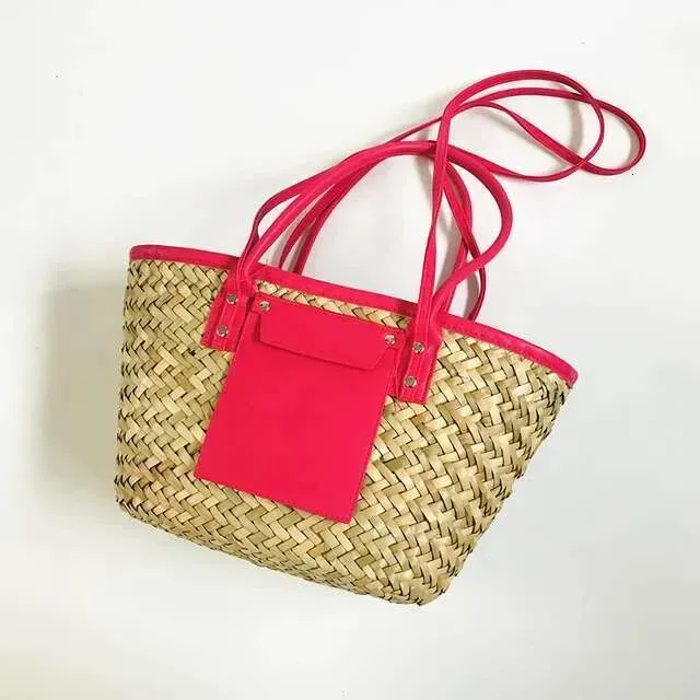 Handbags Designer Straw Hot Woven Beach Tote Women, Large Capacity Summer Crossbody Bag, Fashionable Korean-Style_desvips.com