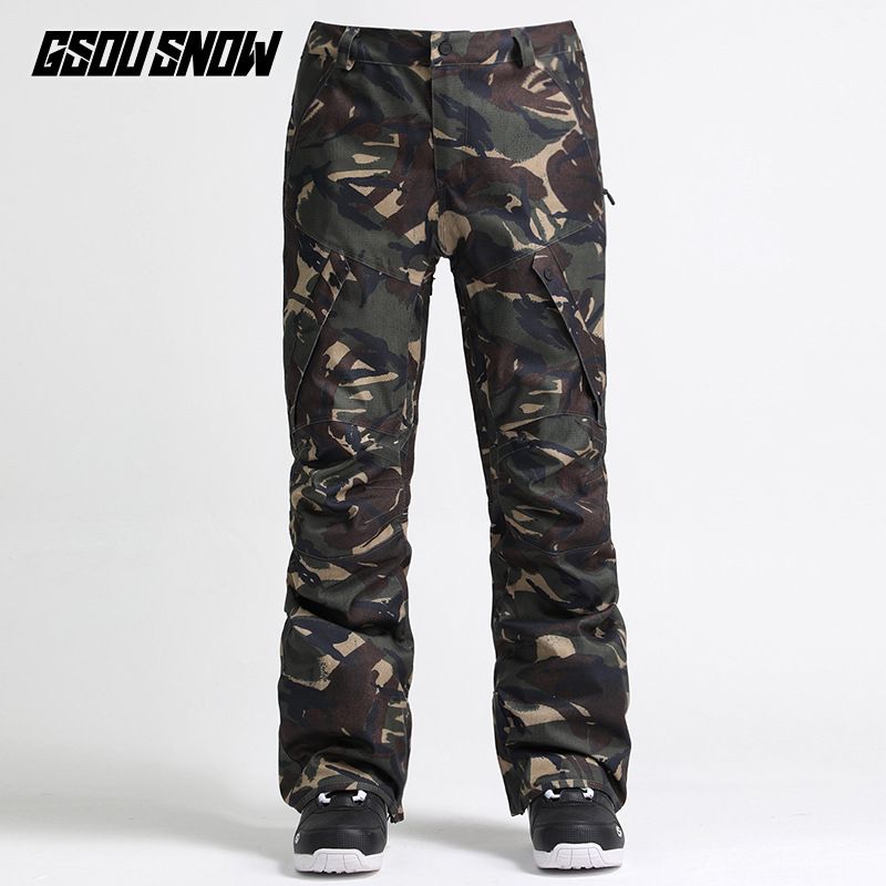 001 001 Gsousnow Men's Snowboard Waterproof Windproof Thickened Warm Double Board Ski Suit Loose Snow Pants Men_desvips.com
