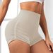 European And American Style Ruched Butt-lifting Shorts, Quick-dry, Breathable, High-elastic, Tight-fitting, High-waisted_desvips.com