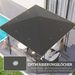 Ersatzdach Für Pavillon 3 X 3 M Wasserabweisend Pavillondach UPF30+ Ersatzbezug Oxford-Stoff, 370 G/m², Grau_desvips.com