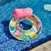 Glitter Flamingo Pool Float - XXL Thickened Eco-PVC Inflatable Ring With Backrest & Cup Holder Adult Swimming Circle For Pool & Beach_desvips.com