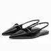 Summer New Korean Women's Black Pointed Headband With Back Air French Minimalist Sandals Casual Shoes Ddmysaturn_desvips.com