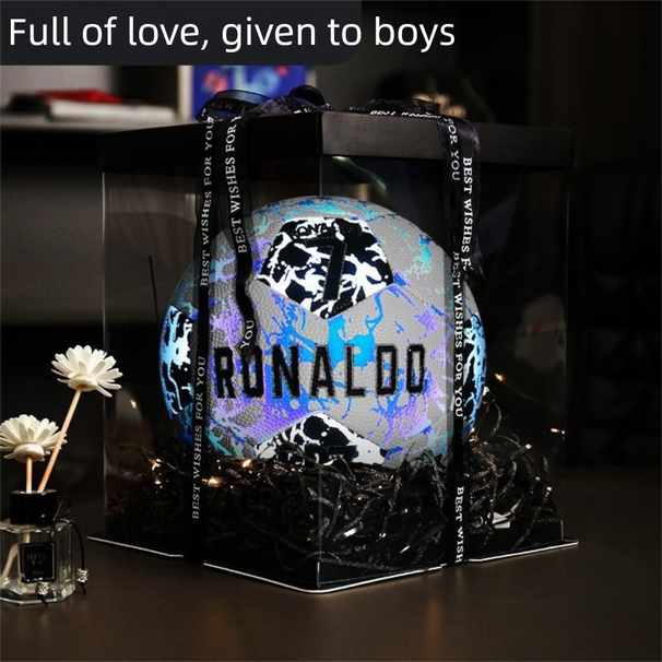 Champions League Football C. Ronaldo Genuine Luminous Ball, Birthday For Boys Aged 9-12, Limited Edition Practical Gift_desvips.com