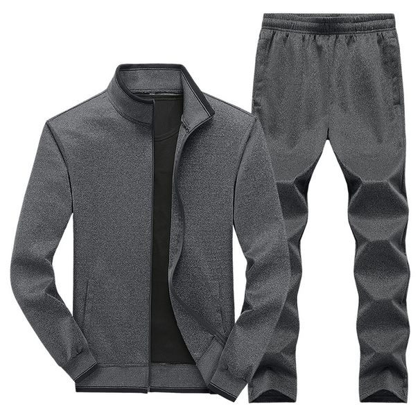 Sports ClothingMen's Autumn And Winter Two Piece Suit Trendy Cardigan Sweatshirt Casual Sports Suit Men's Full Set Of Youth Tops And Pants_desvips.com