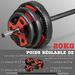 Ensemble D'haltère 20 Kg Kit Barre De Musculation Avec Poignée Antidérapante, Poids Réglable, Ø 27 X 140 Cm Noir_desvips.com