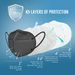 WWDOLL KN95 Face Masks 50 Pack, 5-Layer Breathable Disposable Respirator Mask For Adult Black_desvips.com