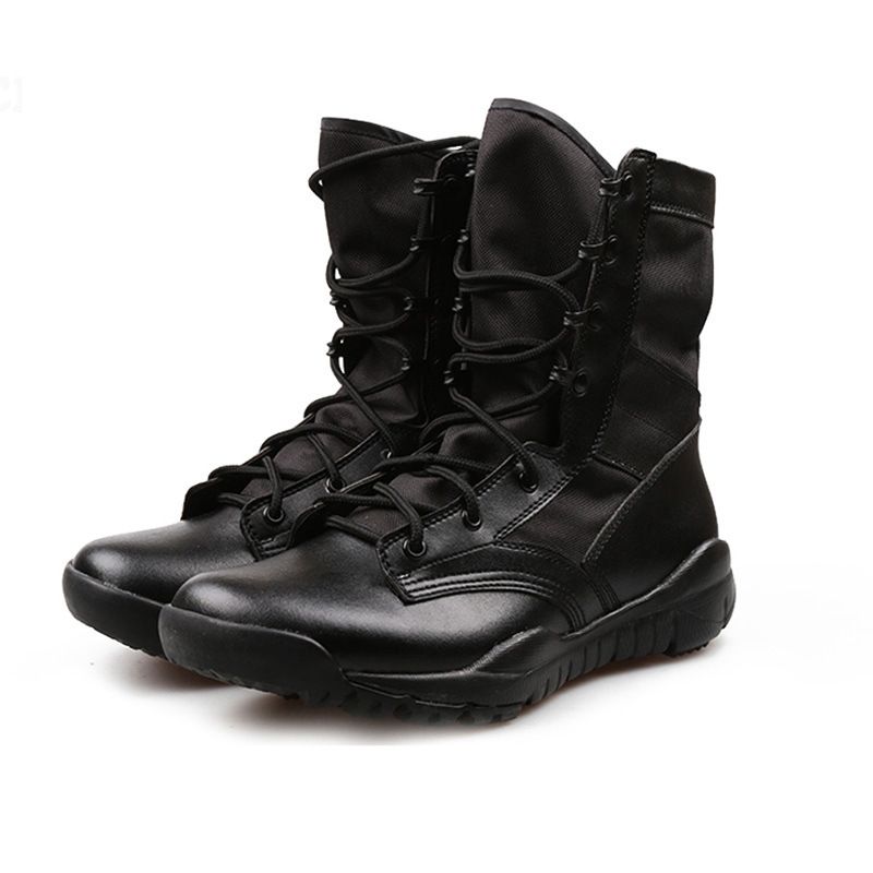 CQB Outdoor Combat Training Men's High-top Tactical Shoes Breathable Hiking Boots Wear-resistant Lightweight In Stock_desvips.com