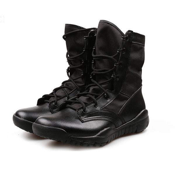 CQB Outdoor Combat Training Men's High-top Tactical Shoes Breathable Hiking Boots Wear-resistant Lightweight In Stock_desvips.com