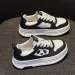 Women Cute Panda Genuine Leather Thick Soled High Rise Fashionable Casual Breathable Versatile Board Shoes_desvips.com