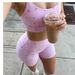 Women's Yoga Sports Vest Set Padded Chest High Elastic Quick Drying Printed High Waisted Cropped Pants_desvips.com