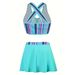 Women's Plus-size Split Swimsuit Printed Swimsuit_desvips.com