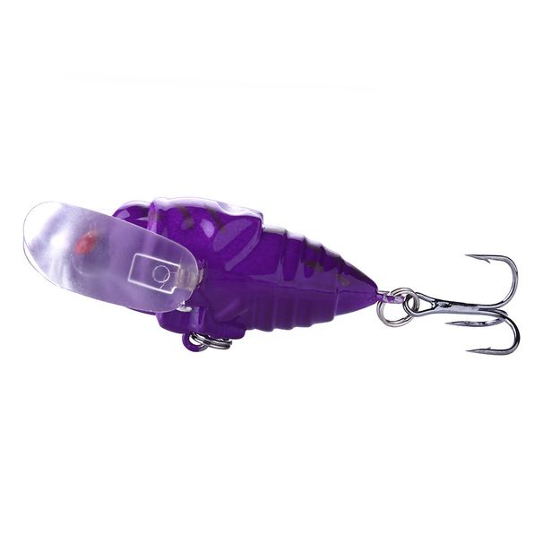 HENGJIA Cicada Insects Fishing 1pc Hard Plastic Lures Baits Wobblers Bass Pesca Fishing Tackles 4cm 6.4g_desvips.com