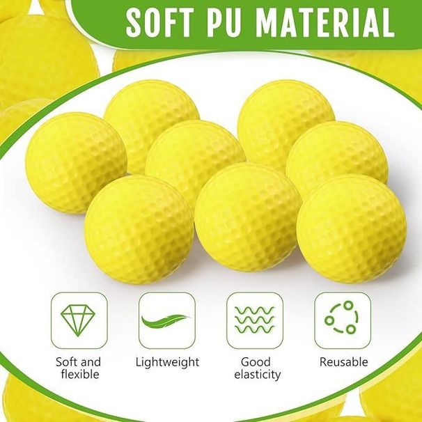 42.6mm PU Material Single Layer Indoor Golf Practice Soft Ball_desvips.com