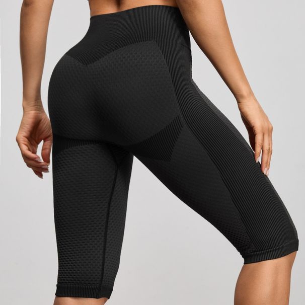 European And American Seamless Yoga Shorts For Women, Running, Hip Lift, Elastic, Fitness, Waist, Breathable, Quick-Dry,_desvips.com