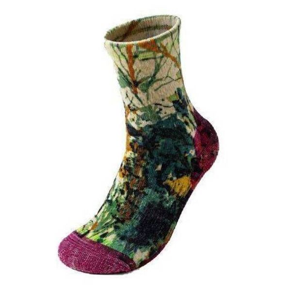 Merino Wool Socks With Vintage Personality, 3D Printed Artistic Prints, Mid-calf, Comfortable, Cushioned, Sports Socks,_desvips.com