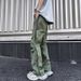 Army Green Button Design Cargo Men's Summer Quick-Dry Sports Outdoor Hiking American Style Tactical Pants_desvips.com