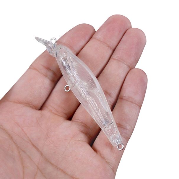 10pcs Unpainted Minnow Lure 8.5cm 7.1g, DIY Blank Body Wobbler, Realistic Jerkbait For Bass Pike Custom Painting Tackle_desvips.com
