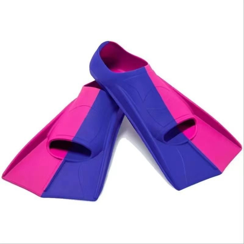 Silicone flippers men and women freestyle frog short flippers Adult children professional swimming snorkeling_desvips.com