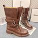 2025 Autumn New European Style Genuine Leather Breathable Comfortable Casual Martin For Women Versatile Mid-Calf_desvips.com