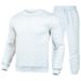 New Men's Sports Fashion Casual Winter Solid Color Crew Neck Sweatshirt And Pants Set_desvips.com