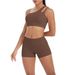 New Cross-Border European American Double-Sided Nylon Brushed Single Shoulder Yoga Outfit Women, Suitable For Sports,_desvips.com
