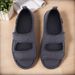 Diabetic Adjustable Hook & Loop Summer Walking Sandals Wide Swollen Shoes For Elderly Swelling Sensitive Feet_desvips.com