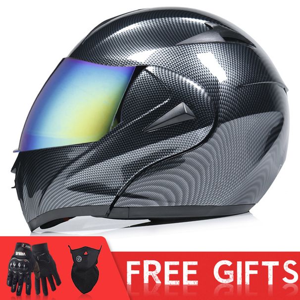 Motorcycle motorcycle helmet Male half helmet double lens full helmet run helmet pattern road_desvips.com
