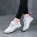 Girls White 6684 Leather Upper Cheer Shoes Breathable Aerobics Sneakers For Teenagers Youth Casual Athletic Footwear_desvips.com
