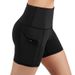 Women’s Clothing Hip Lifting Fitness Running High Waisted Sports Shorts For Women With Mobile Phone Side Pockets Yoga Leggings_desvips.com
