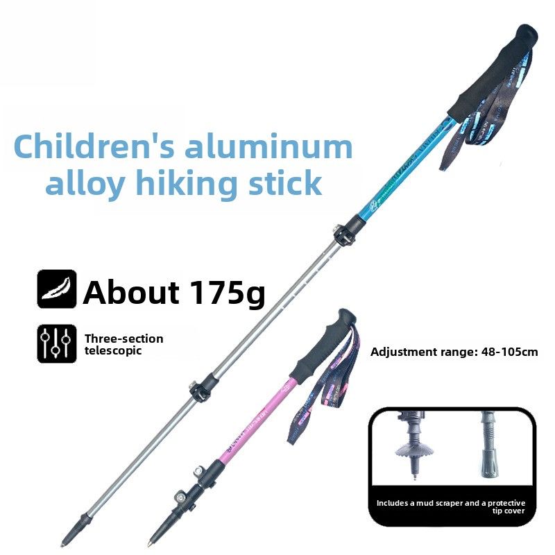 KILIMA Children's Trekking Pole Aluminum Alloy 7075 External Lock Telescopic Hiking Outdoor Travel Lightweight_desvips.com