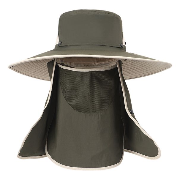 SunGuard Elite 360° UV Protection Hat - UPF 50+ Detachable Face & Neck Cover (Breathable, Quick-Dry For Hiking/Fishing, Unisex)_desvips.com
