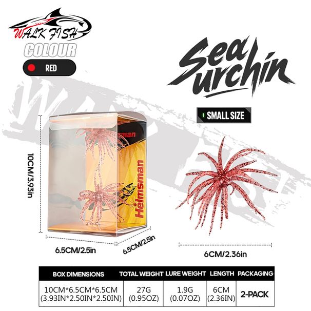 WALK FISH 6/10.5/11cm Floating Sea Urchin Soft Lure Bionic Soft Worm TPE Lure Bait For Sea Fishing Black Pit Wild Fishing Trout_desvips.com